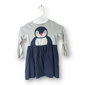 Mini Boden Penguin Dress Girls Size 4-5 Y